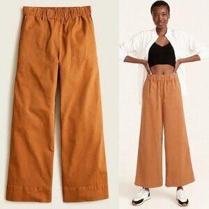 J. Crew Wide Leg Pants in Rust